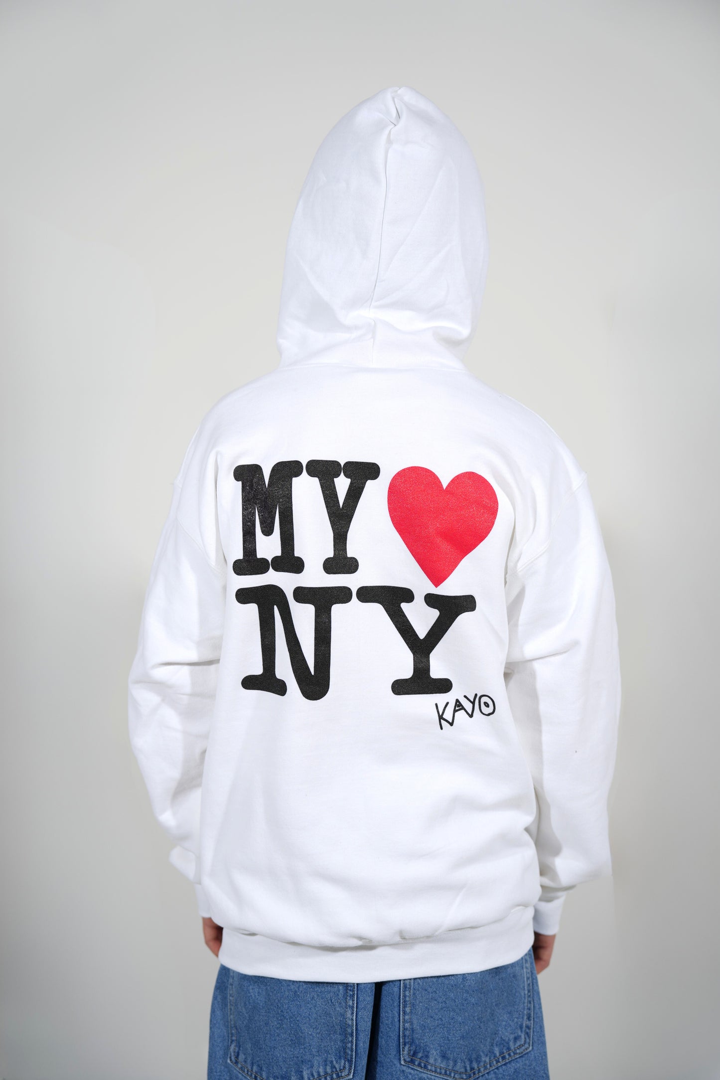 My Heart NY Hoodie - White